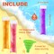 160 Disposable Popsicle Bags with Funnel – BPA-Free Ice Pop Molds with Double Zipper, Reusable Sticks for DIY Yogurt, Juice & Smoothies (1.96"x7.87") – Perfect for Family & Party Snacks